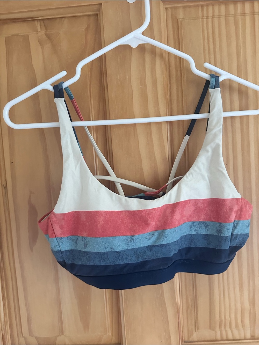 Carve Designs Stripe Colorblock Swim Too — Cream, Coral, Light Blue & Navy
